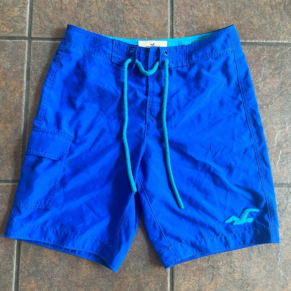 Blue Hollister Men’s Board Shorts/Swim trunks, Never Worn- Size Small